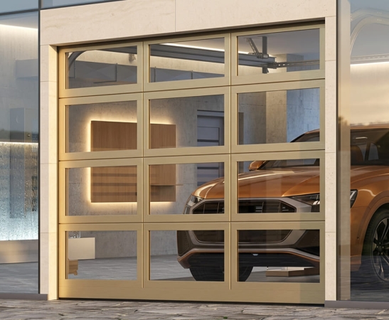 Панорамные ворота Алютех AluPro в Изобильном