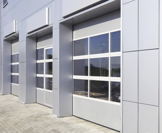 Панорамные ворота Алютех Alutrend в Изобильном