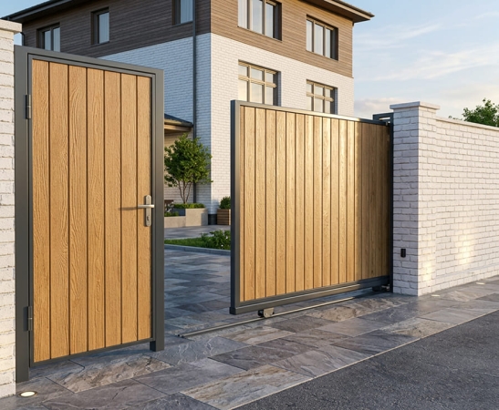 Деревянные ворота в Изобильном